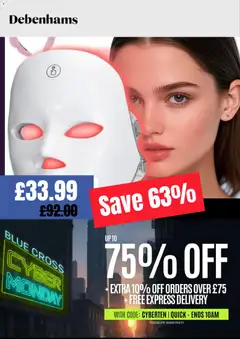 Preview of Debenhams Cyber Monday valid from 01/12/2025