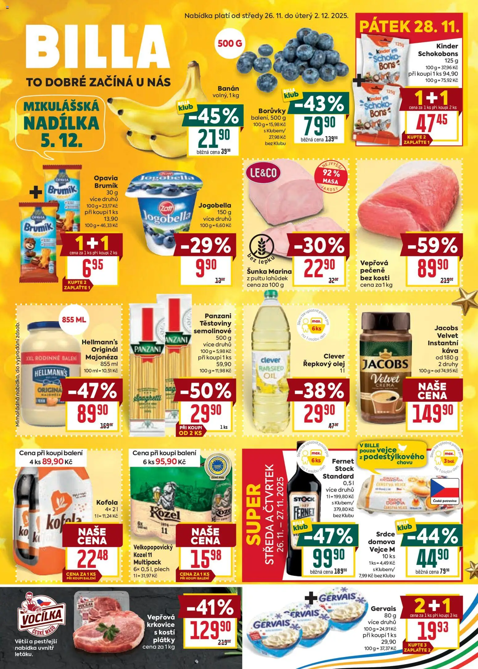Náhled nabídky: Billa Velký leták platný od 26.11.2025