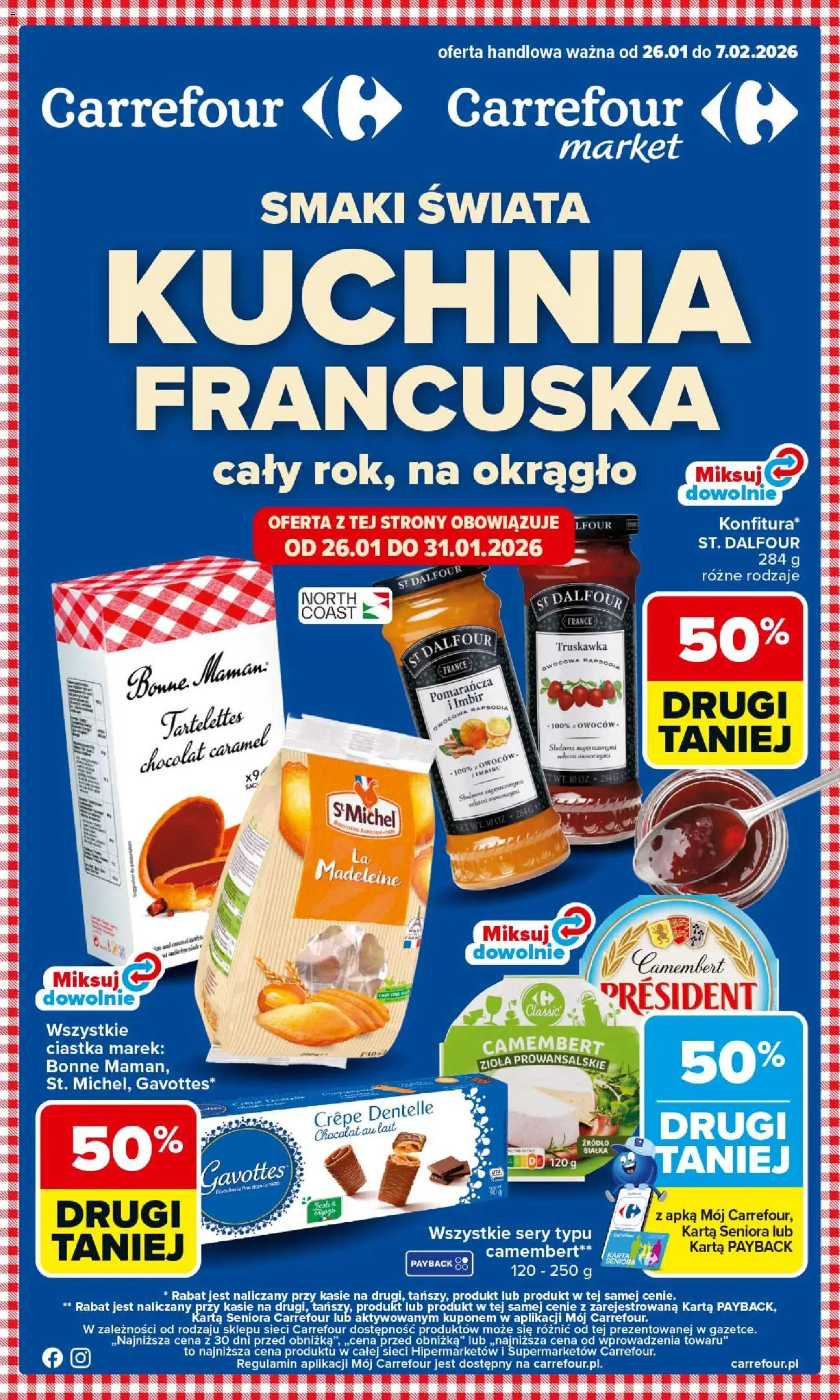 Pogląd gazetki "Kuchnia Francuska" ze sklepu Carrefour ważnej od 26.01.2026