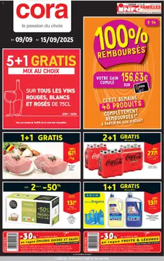 Voorbeeld van 100% remboursés van winkel Cora geldig vanaf 09/09/2025