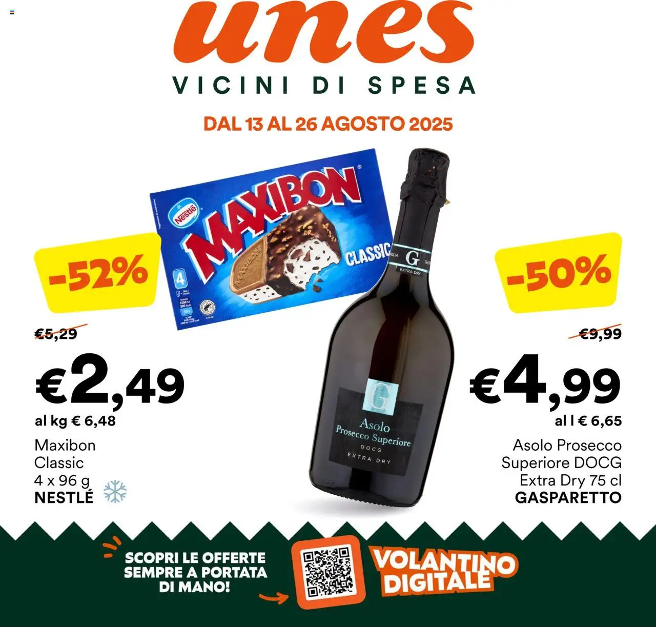 Volantino Unes valido da 13/08/2025 numero di pagina 1