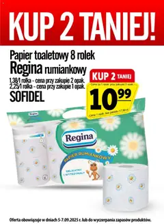 Pogląd gazetki "Promocja - Papier Toaletowy Regina Rumiankowy" ze sklepu Prim Market ważnej od 05.09.2025