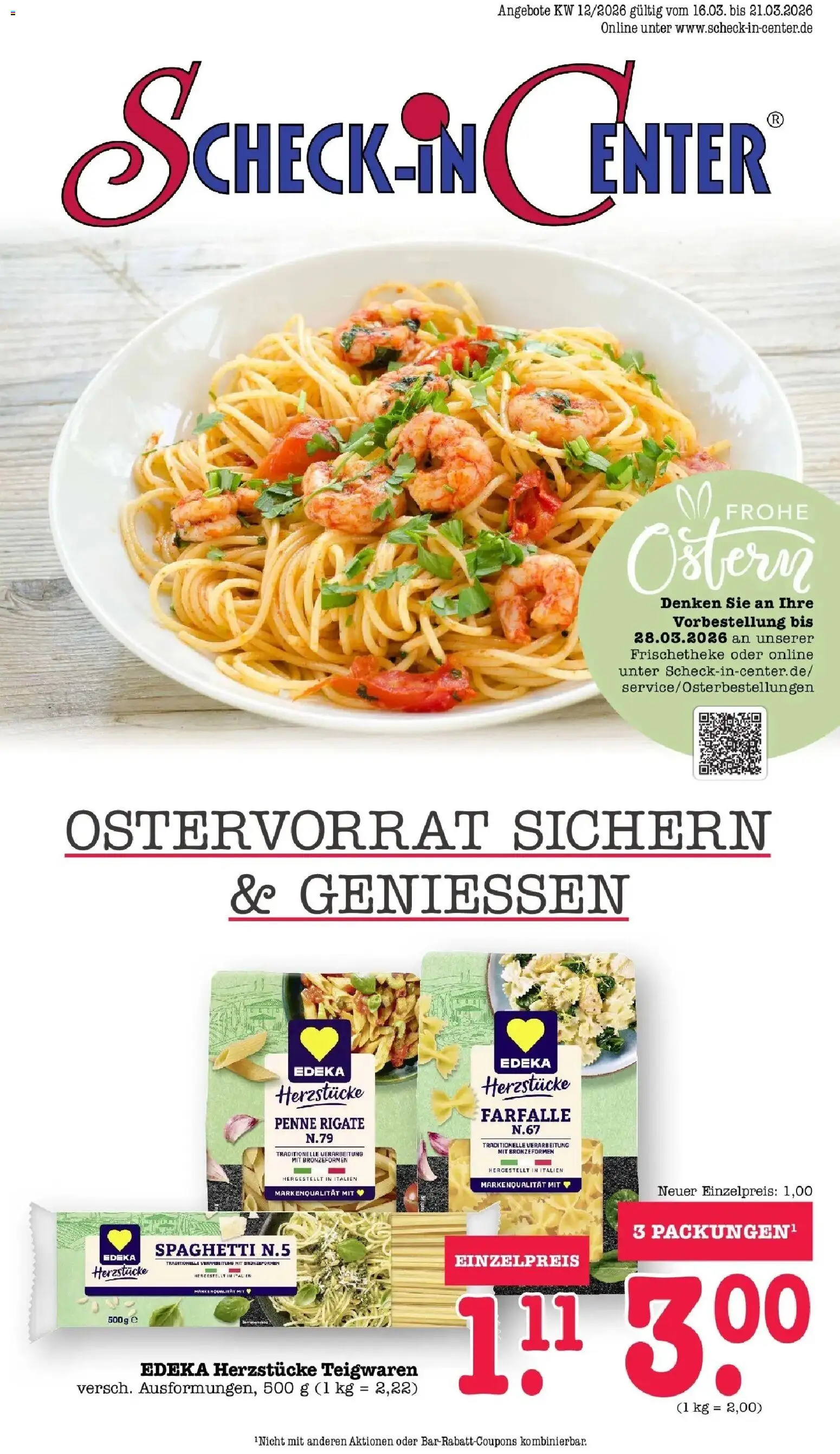 Vorschau von dem Prospekt des Geschäftes E center, gültig ab dem 16.03.2026 - Spaghetti