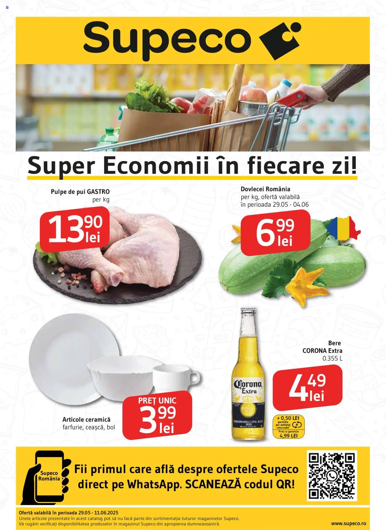 Supeco Catalog nou de la 29.05.2025 - Pagină 1 - Gastro, Bol, Pui, Corona Extra, Bere