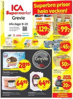 Förhandsgranska reklamblad Grevie från butik ICA Supermarket gäller från 16/02/2026
