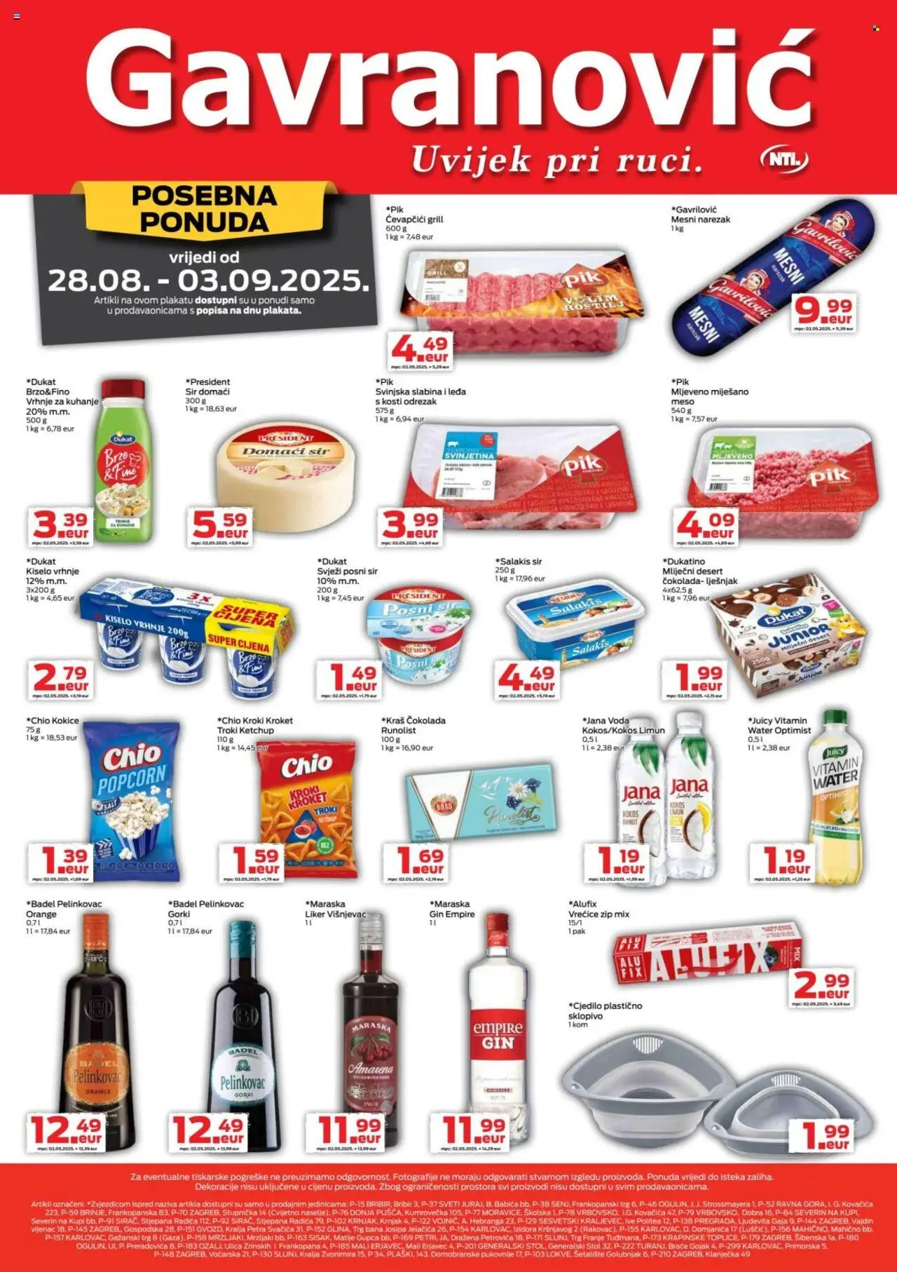 Gavranović aktualni Katalog vrijedi od 28.08.2025 - tjedna akcija broj stranice 1