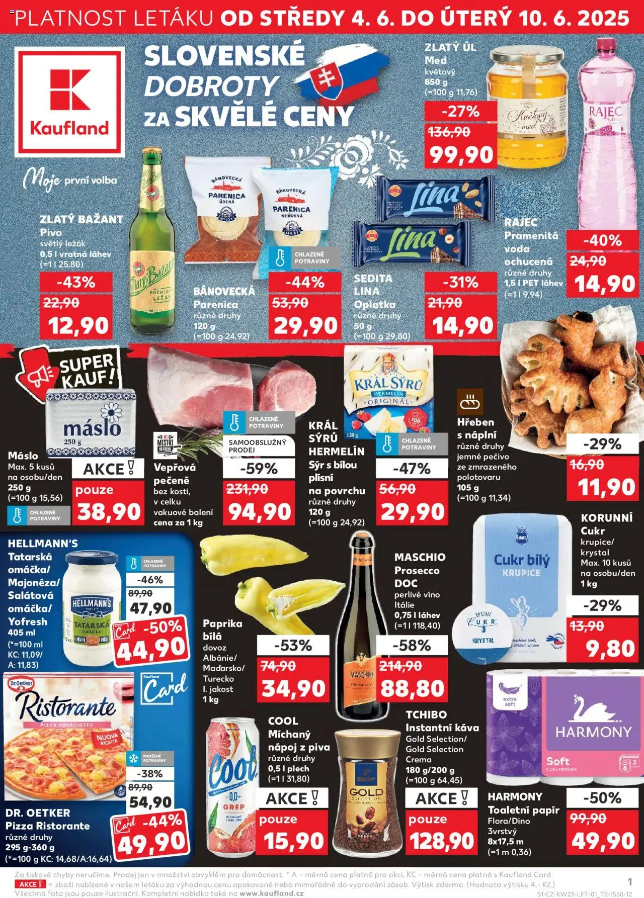  KAUFLAND Leták - Praha 8 (04.06.2025) příští týden - Pizza, Tchibo, Pivo, Paprika, Toaletní papír, Hřeben, Láhev, Pizza Ristorante