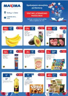 MAXIMA parduotuvės leidinio Ypatingi atidarymo pasiūlymai, Šaulių g.11 galiojančio nuo 2025.11.20 peržiūra