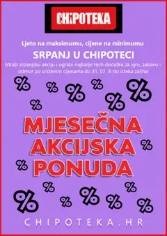 Pregled letka Katalog trgovine Chipoteka vrijedi od 16.07.2025