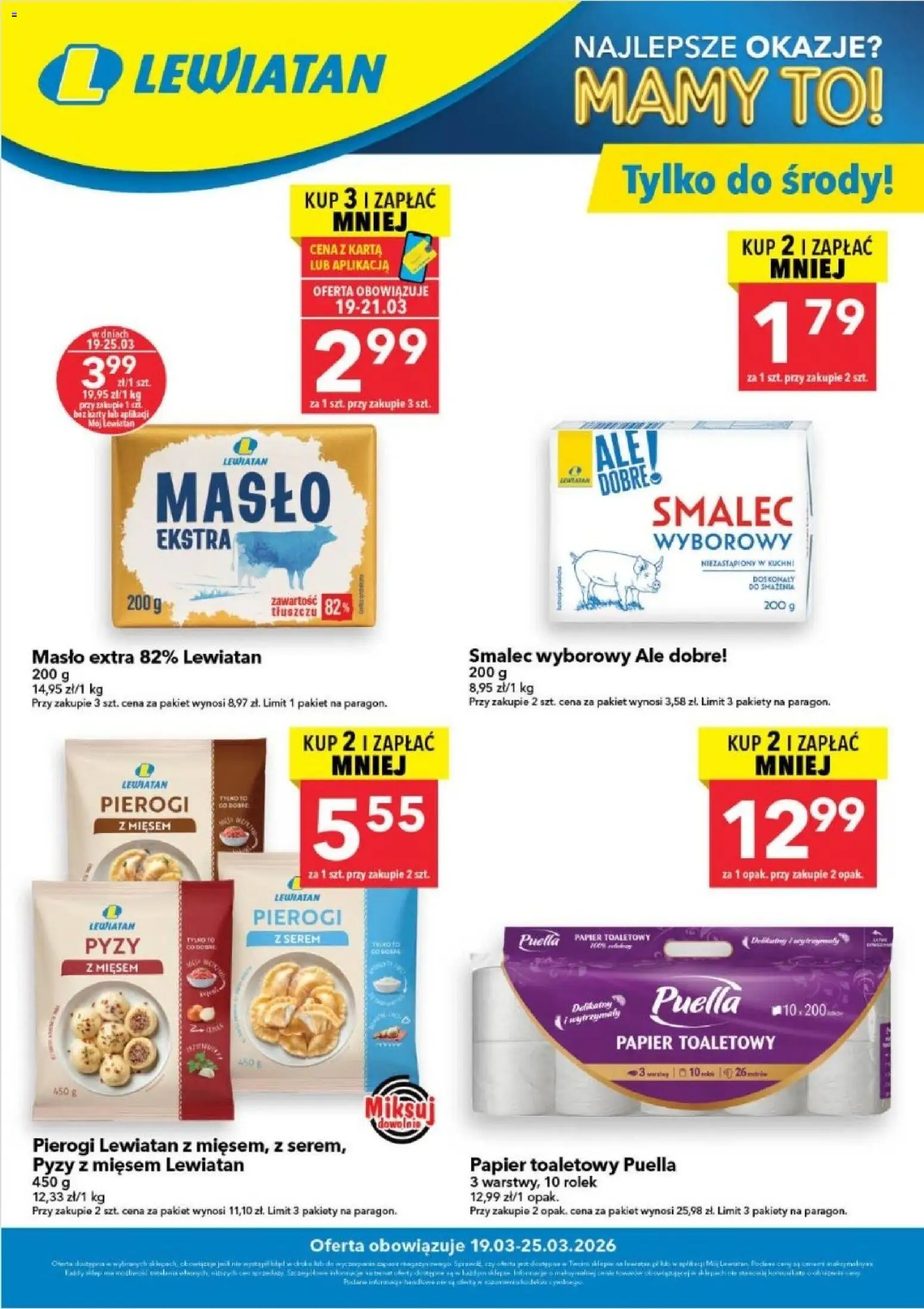 Pogląd gazetki "Lewiatan gazetka - W wielopakach taniej" ze sklepu Lewiatan ważnej od 19.03.2026