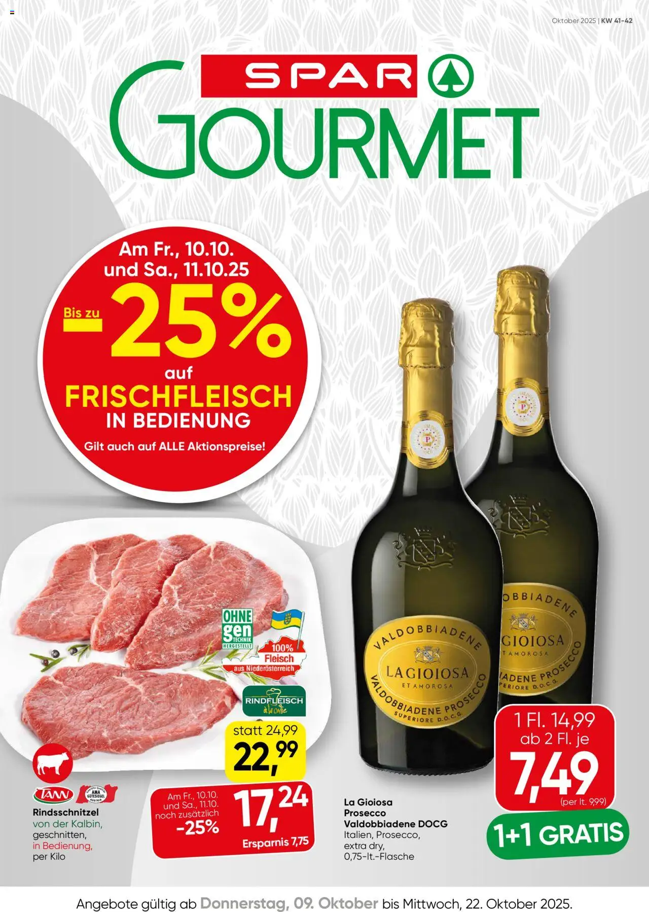  SPAR Gourmet Flugblatt ab (09.10.2025 - 22.10.2025) - Seite 1