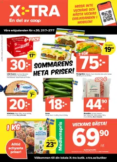 Förhandsgranska reklamblad Aktuella reklamblad Coop X:-TRA från butik Coop X:-TRA gäller från 21/07/2025