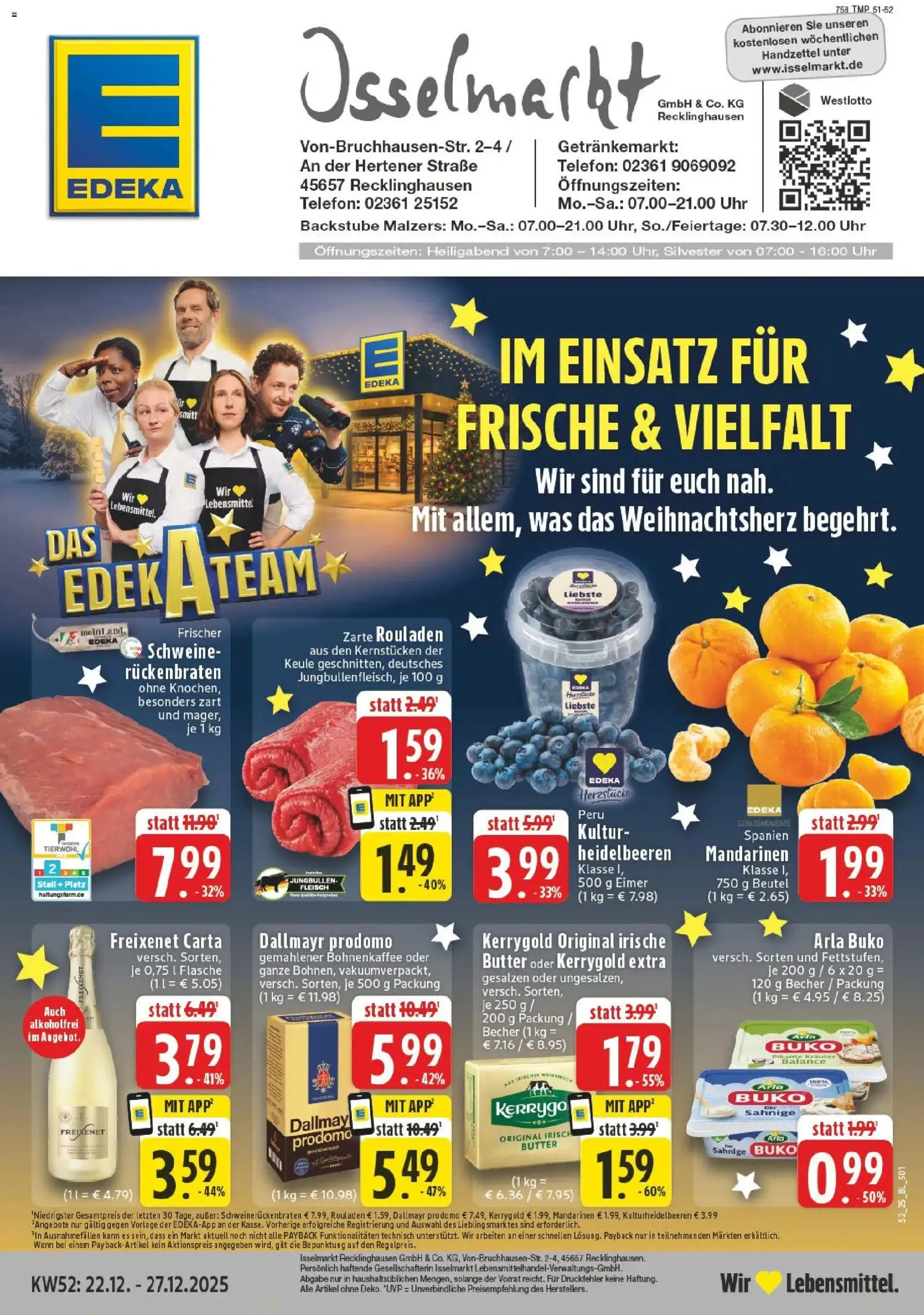 Vorschau von dem Prospekt des Geschäftes Edeka, gültig ab dem 22.12.2025