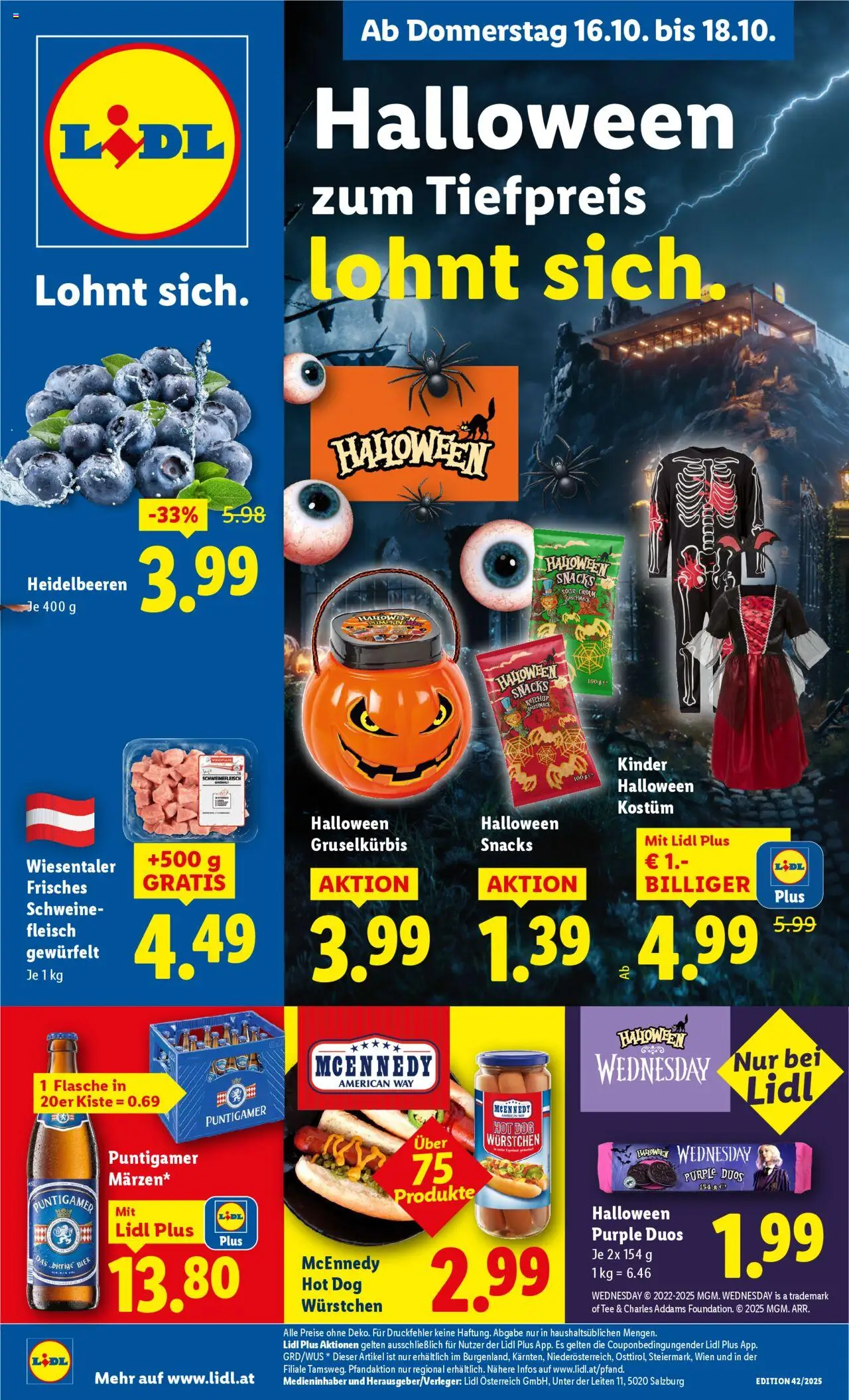  LIDL Flugblatt ab 16.10.2025 - Angebote "Eisenstadt, Ebenfurth, Mattersburg" - Seite 1