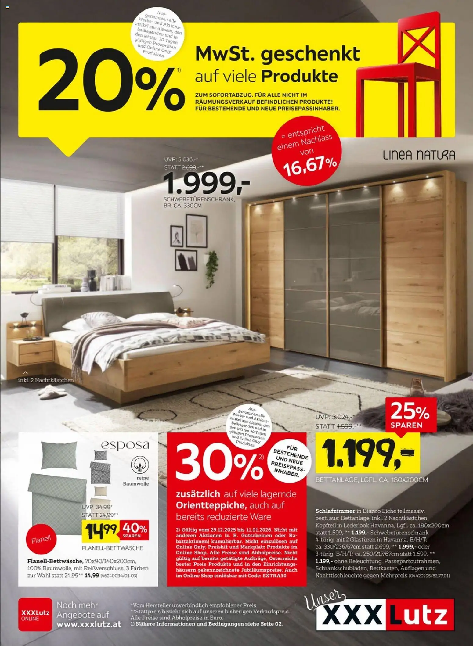 Vorschau der Angebote: XXXLutz Schlafzimmer gültig ab 29.12.2025