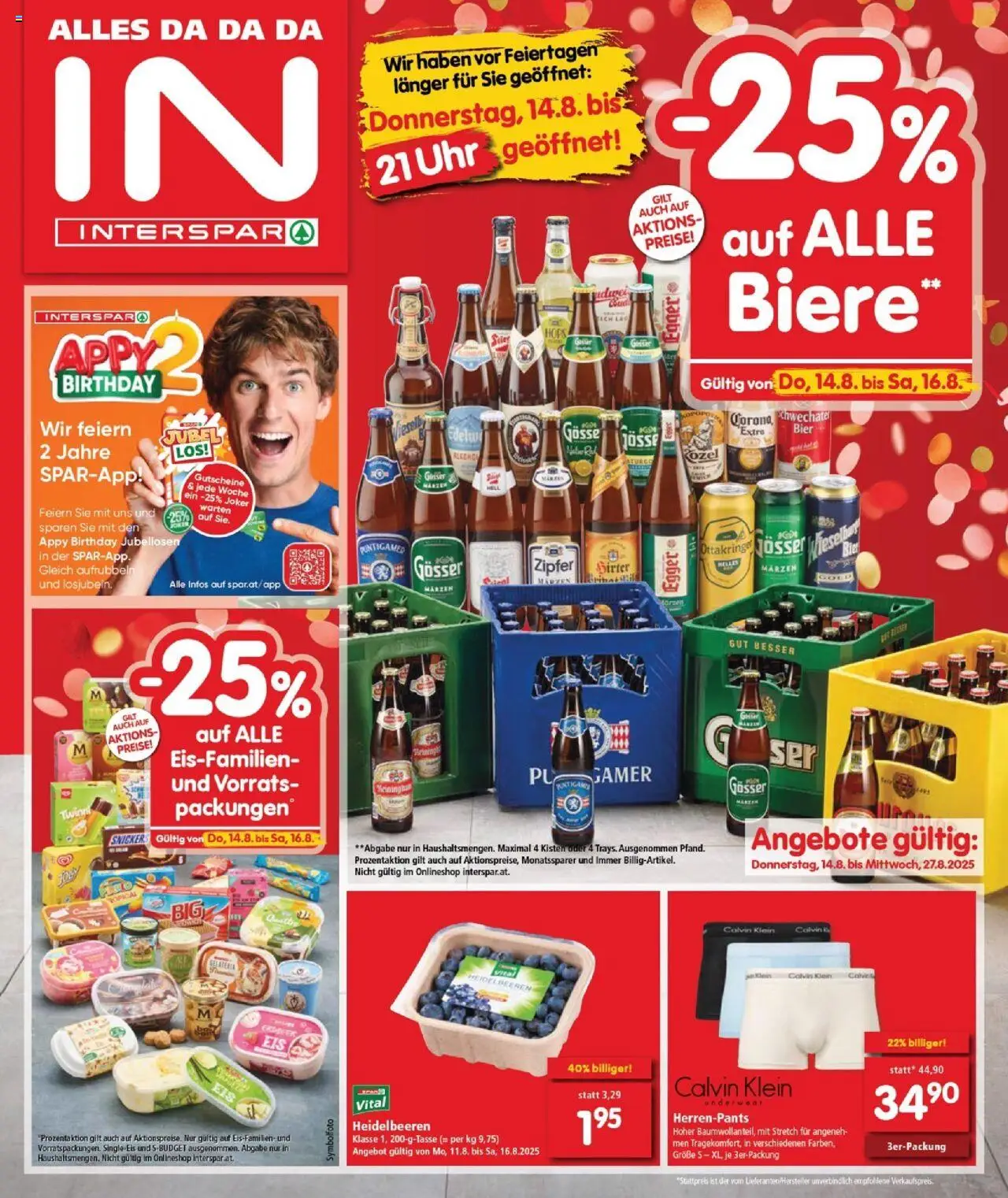  INTERSPAR Flugblatt 14.08.2025 - Angebote "Burgenland" - Seite 1