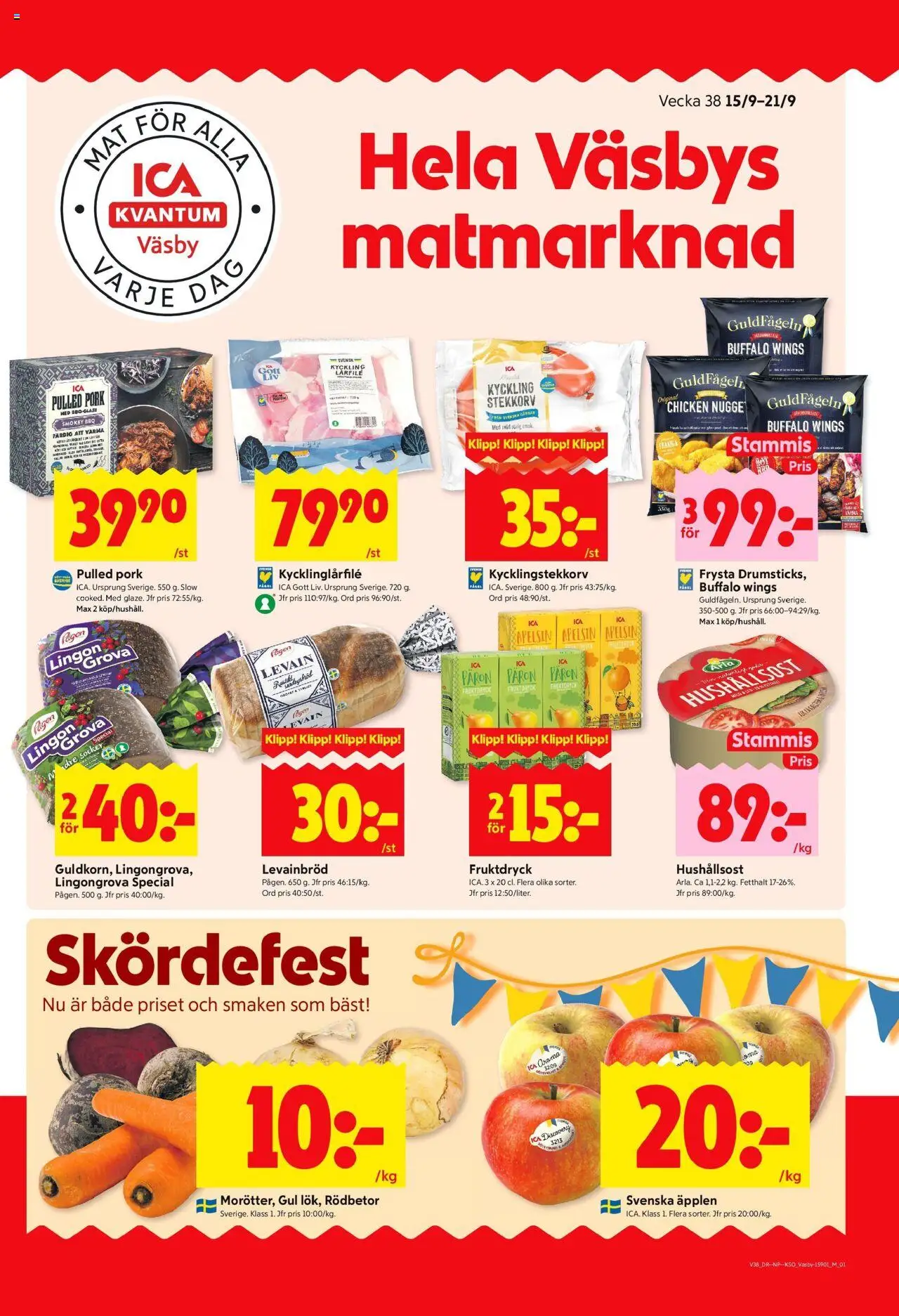 Upplands Väsby är giltig 15/09 2025 > Veckans Erbjudanden gäller från 15/09/2025 till 21/09/2025 sidnummer 1
