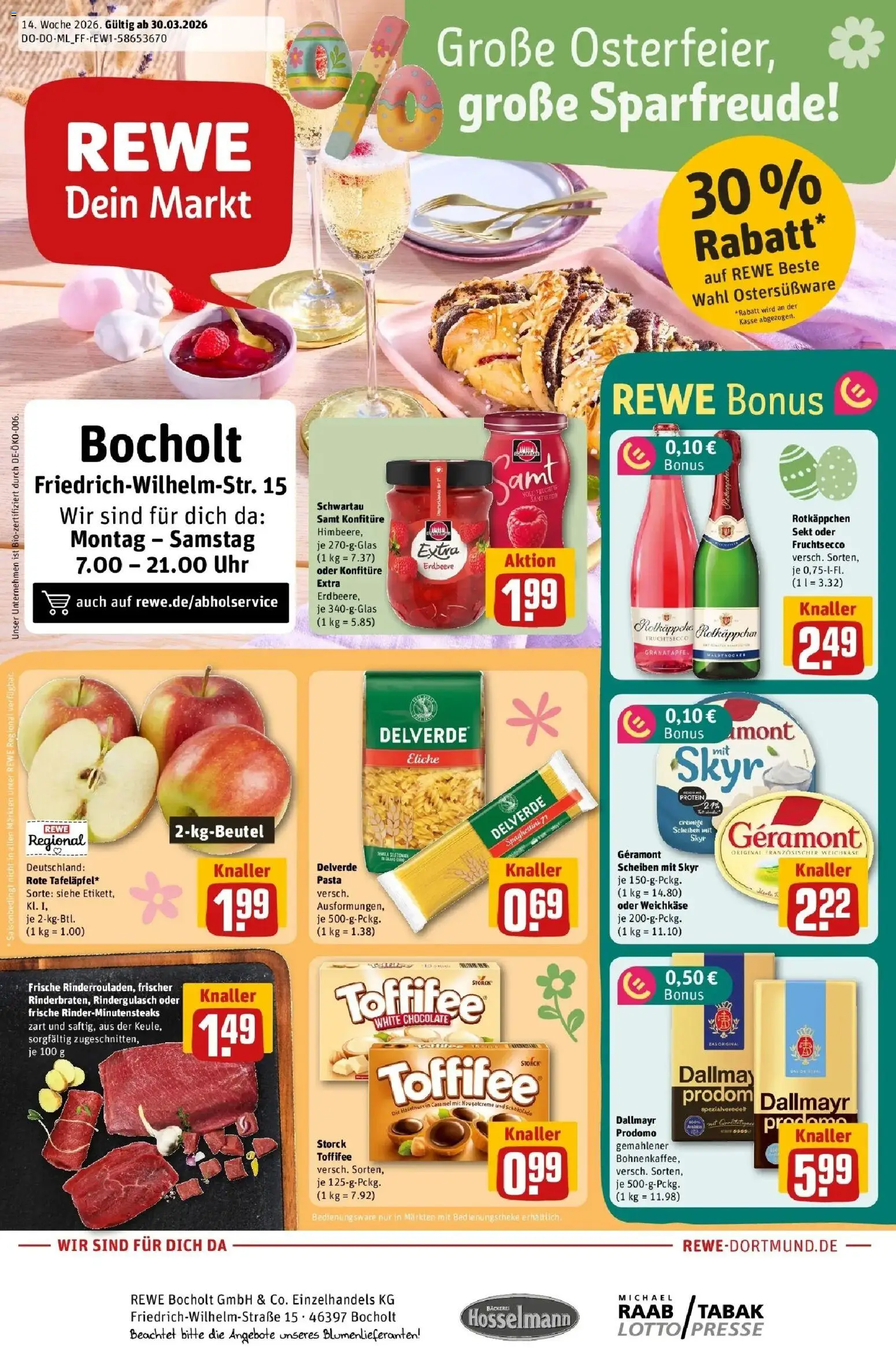 Vorschau von dem Prospekt des Geschäftes Rewe, gültig ab dem 30.03.2026
