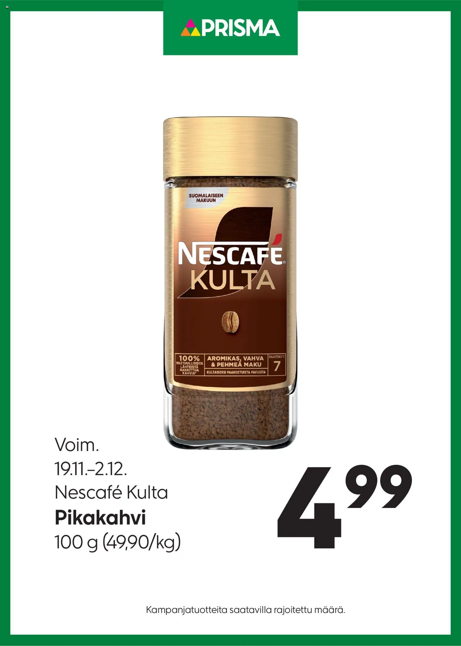 Kaupan Prisma Tarjoukset Nescafé esikatselu, voimassa 19/11/2025