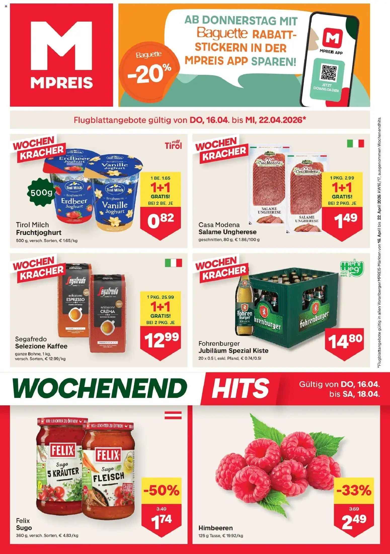 Vorschau der Angebote: MPREIS MPREIS St.Gallenkirch gültig ab 16.04.2026