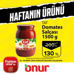 Onur Market Onur Market - Haftanın Ürünü 24.03.2026 - Broşürünün önizlemesi