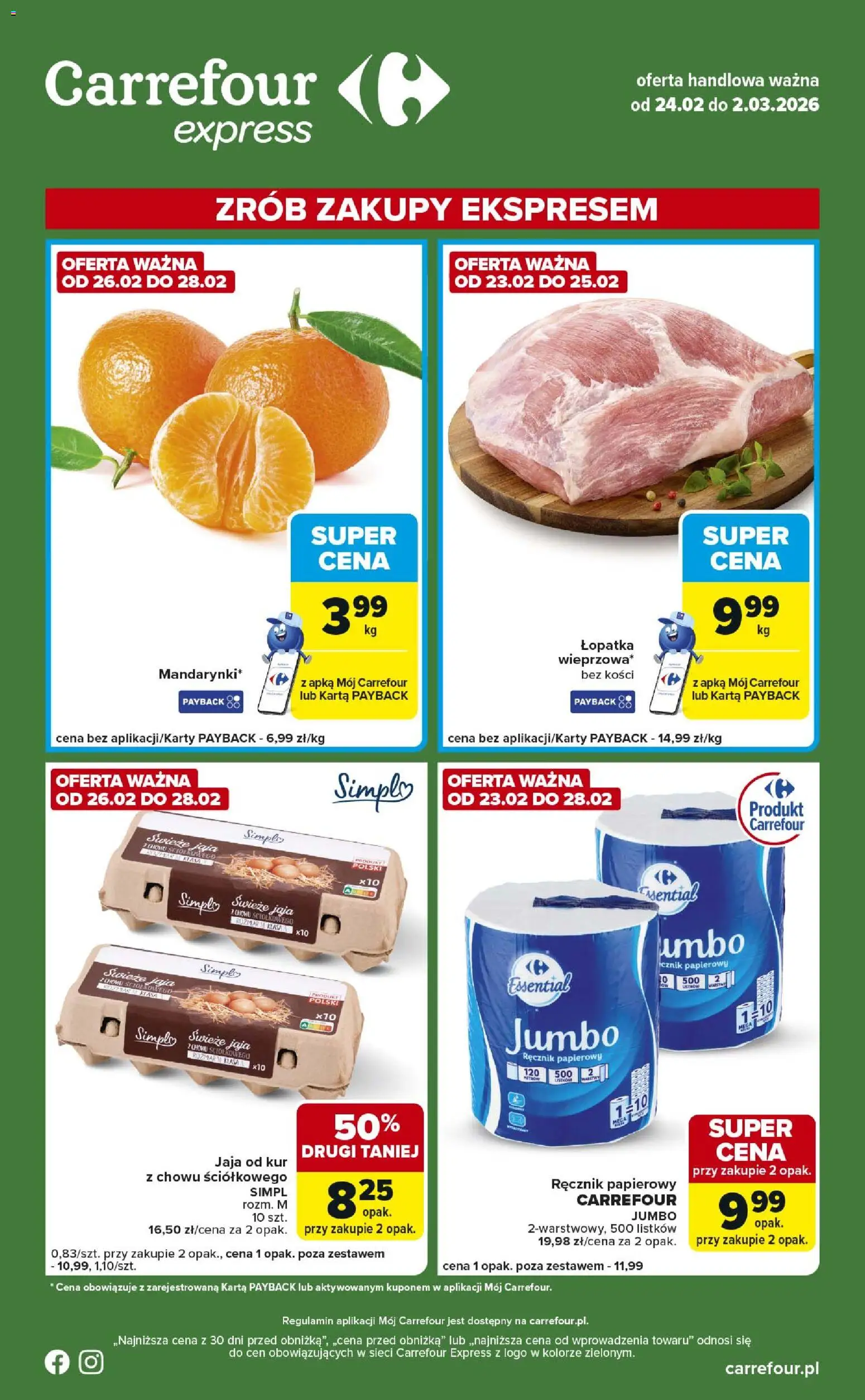 Pogląd gazetki "Express" ze sklepu Carrefour ważnej od 24.02.2026