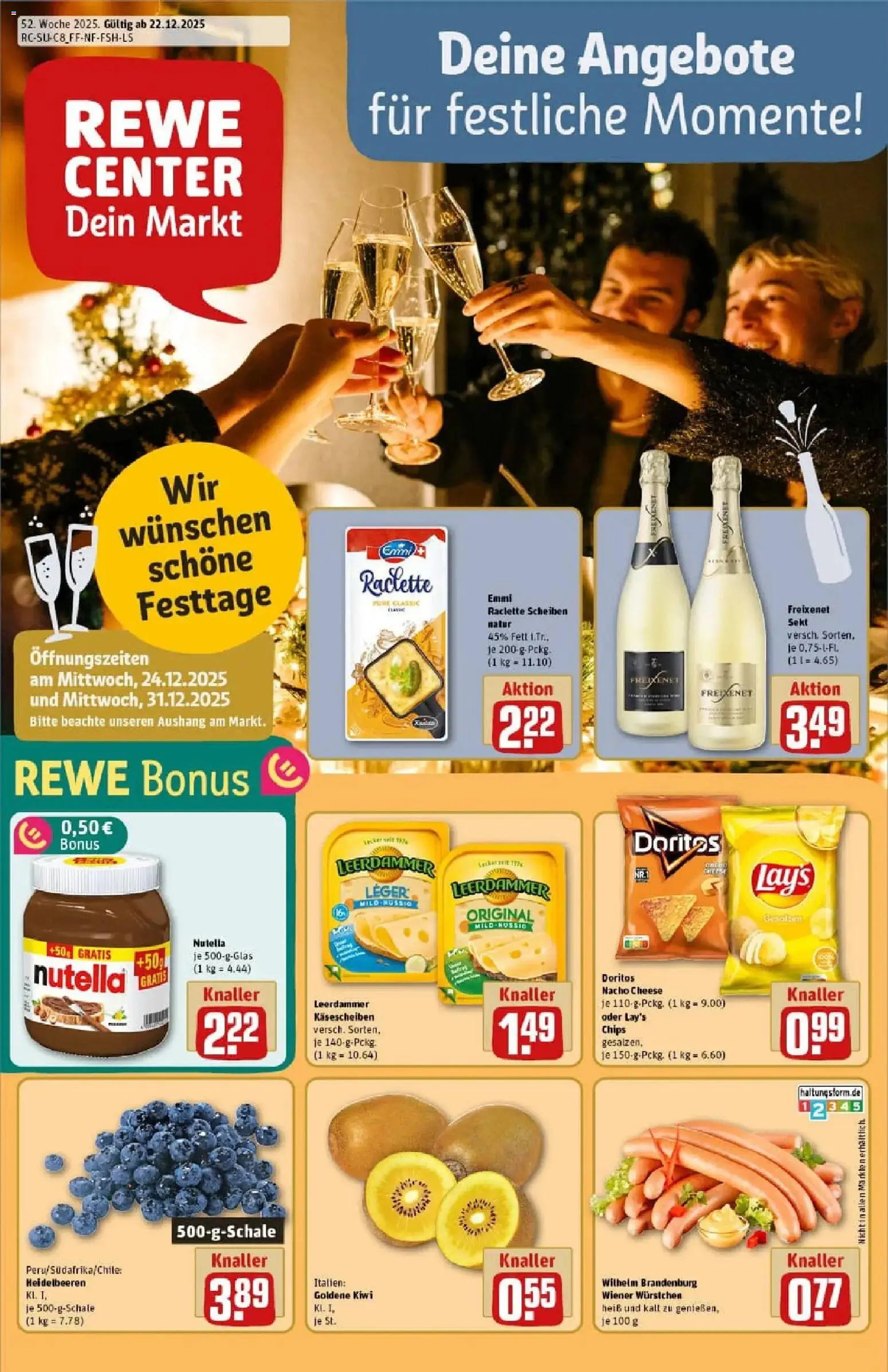 Vorschau von dem Prospekt des Geschäftes Rewe, gültig ab dem 22.12.2025