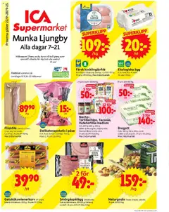 Förhandsgranska reklamblad Munka-Ljungby från butik ICA Supermarket gäller från 22/09/2025