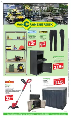 Voorbeeld van Folder van winkel Van Cranenbroek geldig vanaf 18-08-2025