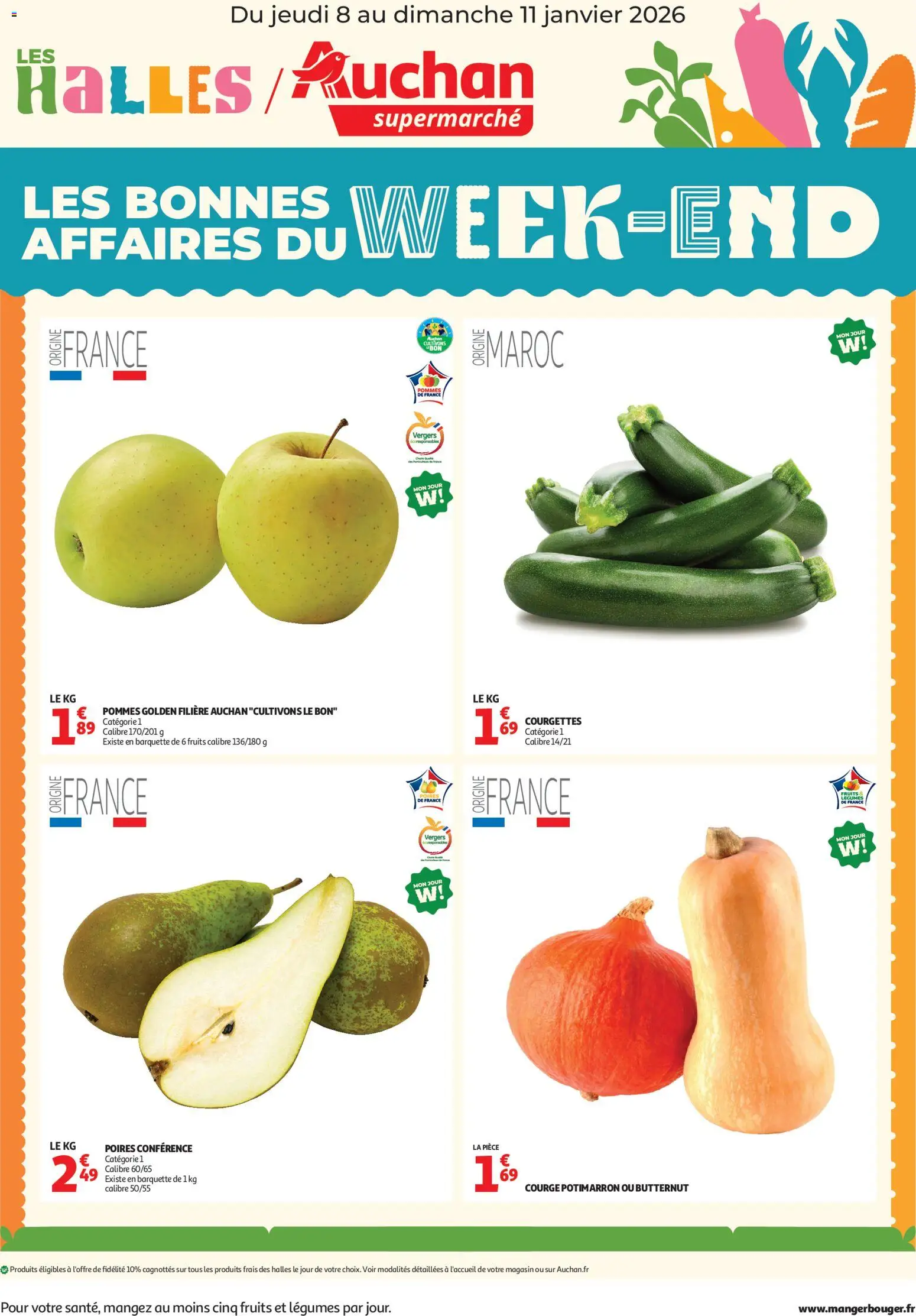 Voorbeeld van Les bons plans du week-end dans votre super ! van winkel Auchan geldig vanaf 08/01/2026