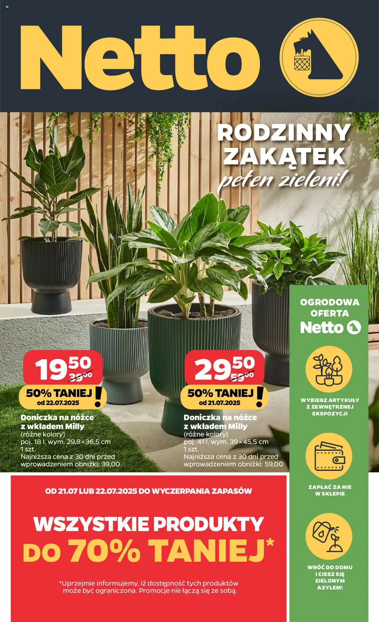 NETTO Katalog Ogrod od 21.07.2025 - Nowa ulotka (PFD) - Numer strony 1 - Doniczka