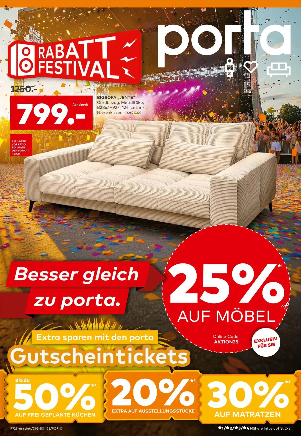 Porta! Prospekt (vom 15.06.2025 - 29.06.2025) - Kuchen, Bigsofa