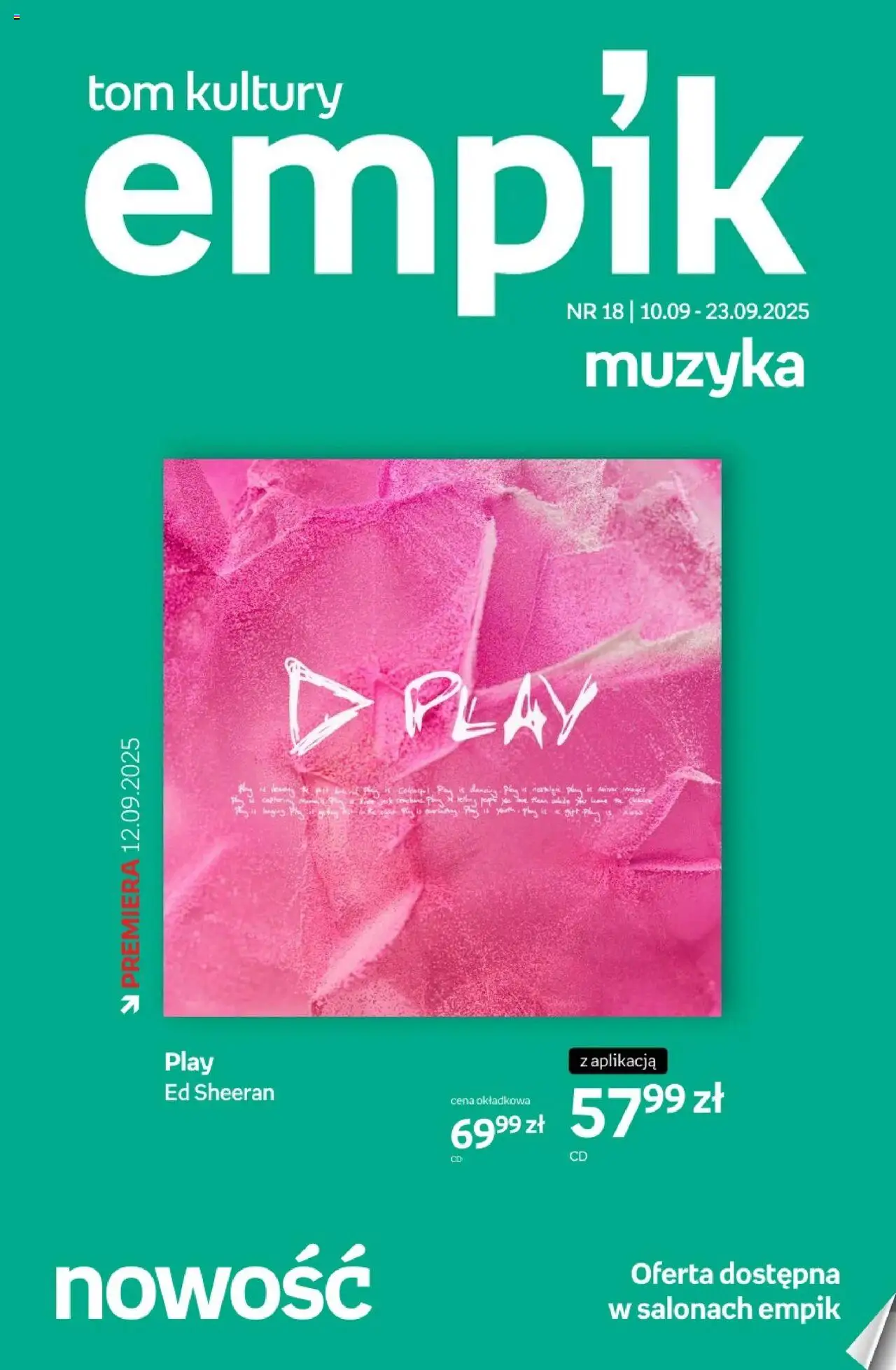 Empik Tom kultury - Muzyka od 10.09.2025 - Nowa Gazetka - Numer strony 1