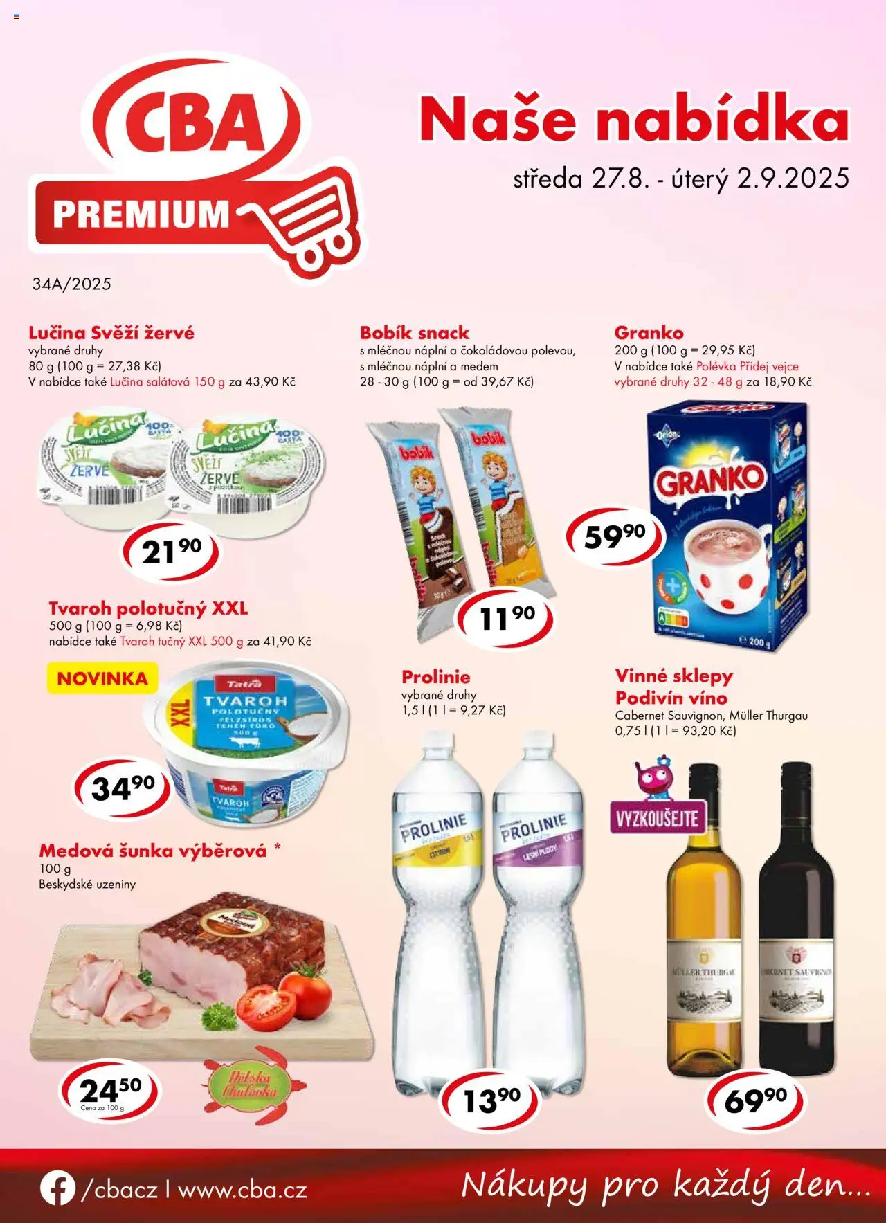  CBA Leták - Premium (27.08.2025 - 02.09.2025)
