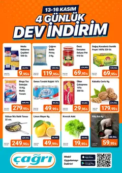 Çağrı Market 4 Günlük Dev İndirim 13.11.2025 - Broşürünün önizlemesi