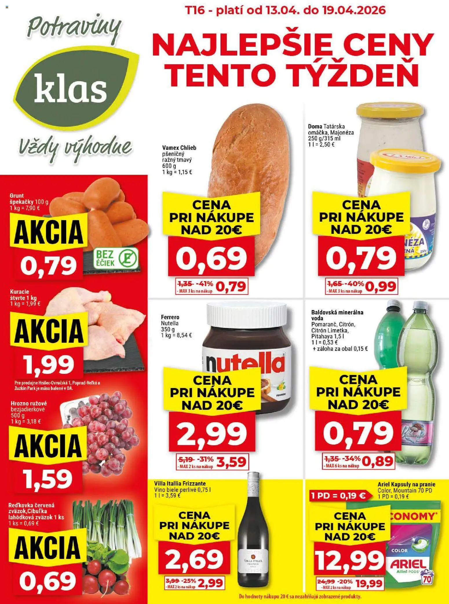 Náhľad Klas letáku platného od 13.04.2026