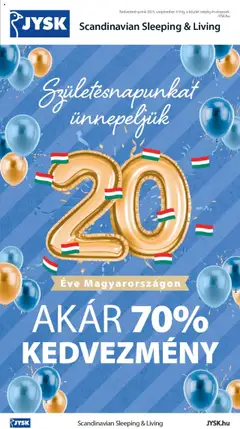 JYSK - Akciós újság JYSK megtekintése, amely érvényes 2025.09.03.-től