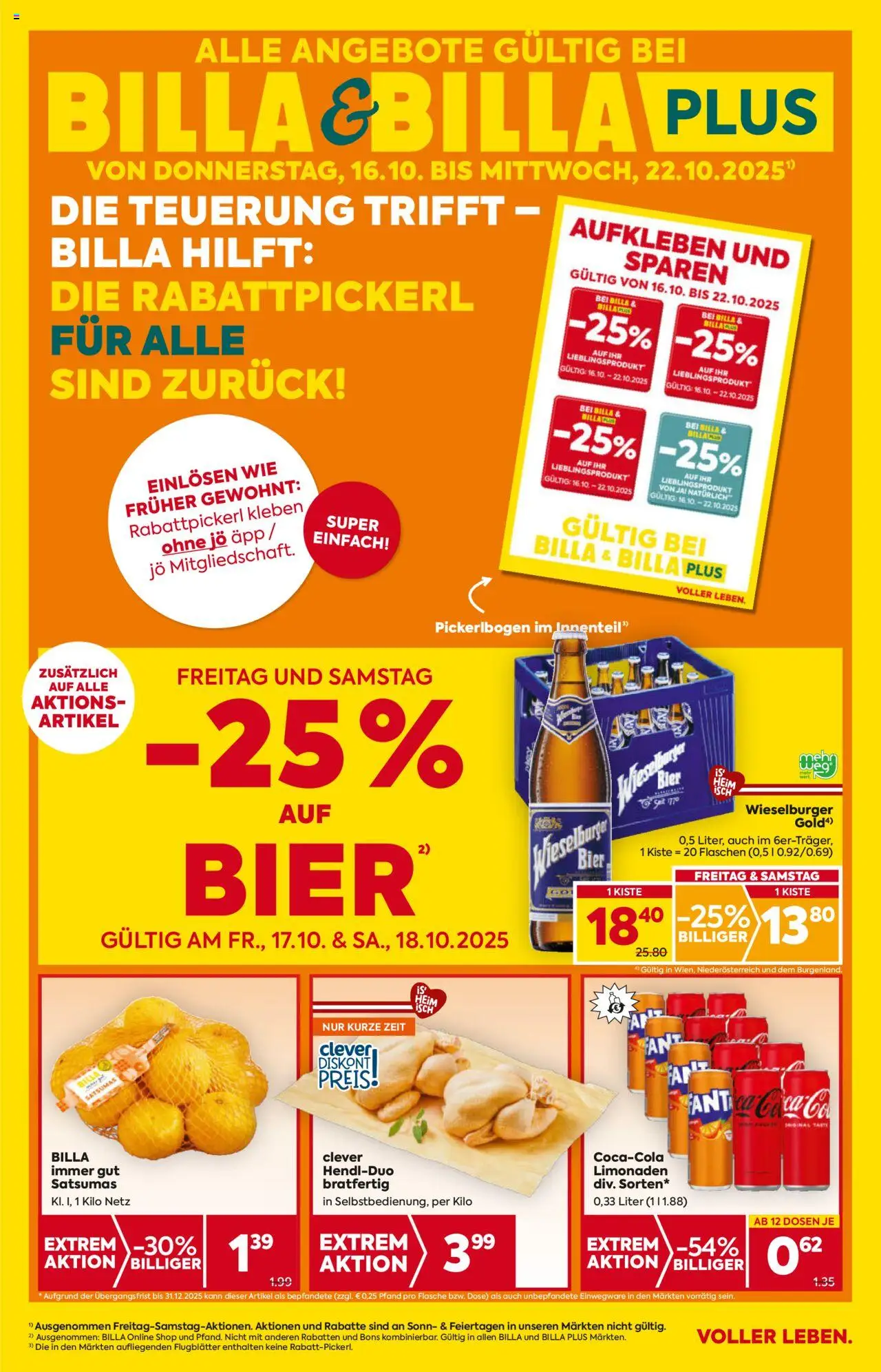  BILLA Flugblatt ab 16.10.2025 vorschau >> Niederösterreich - Seite 1