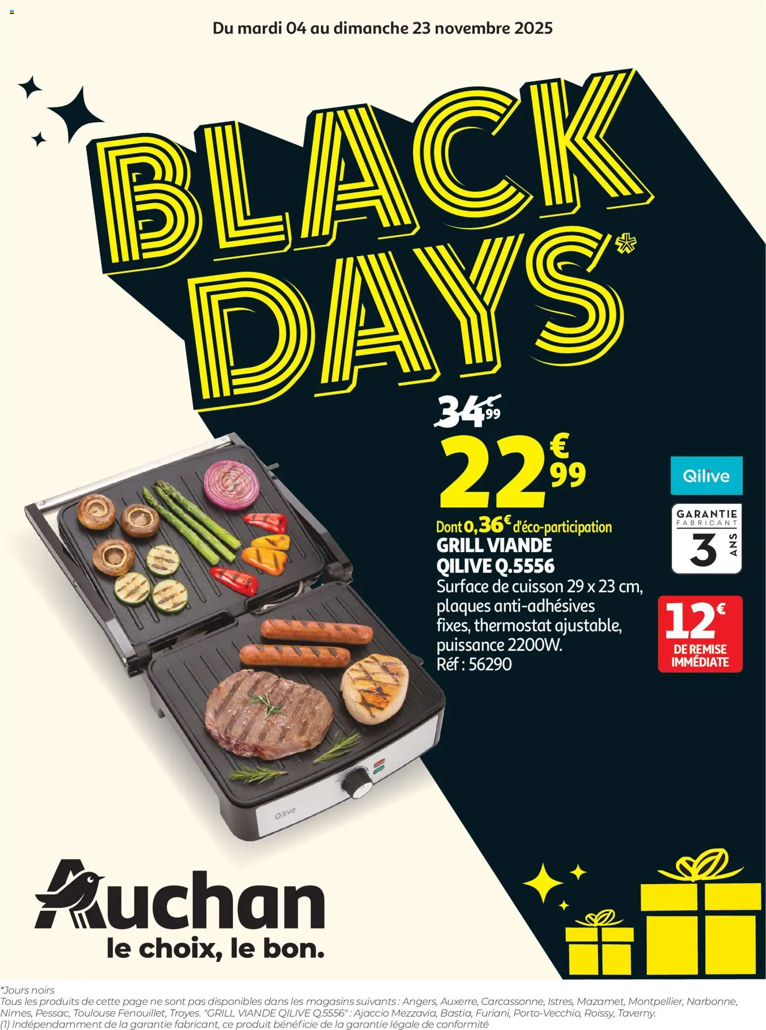 Voorbeeld van Les Black Days c'est parti ! van winkel Auchan geldig vanaf 04/11/2025