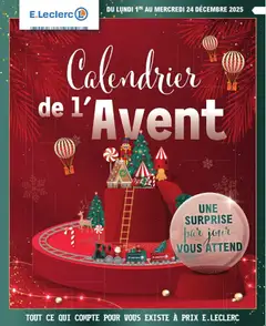 Prévisualisation de Calendrier de l avent 2025 e-catalogue du magasin E.Leclerc formulaire valide 01/12/2025