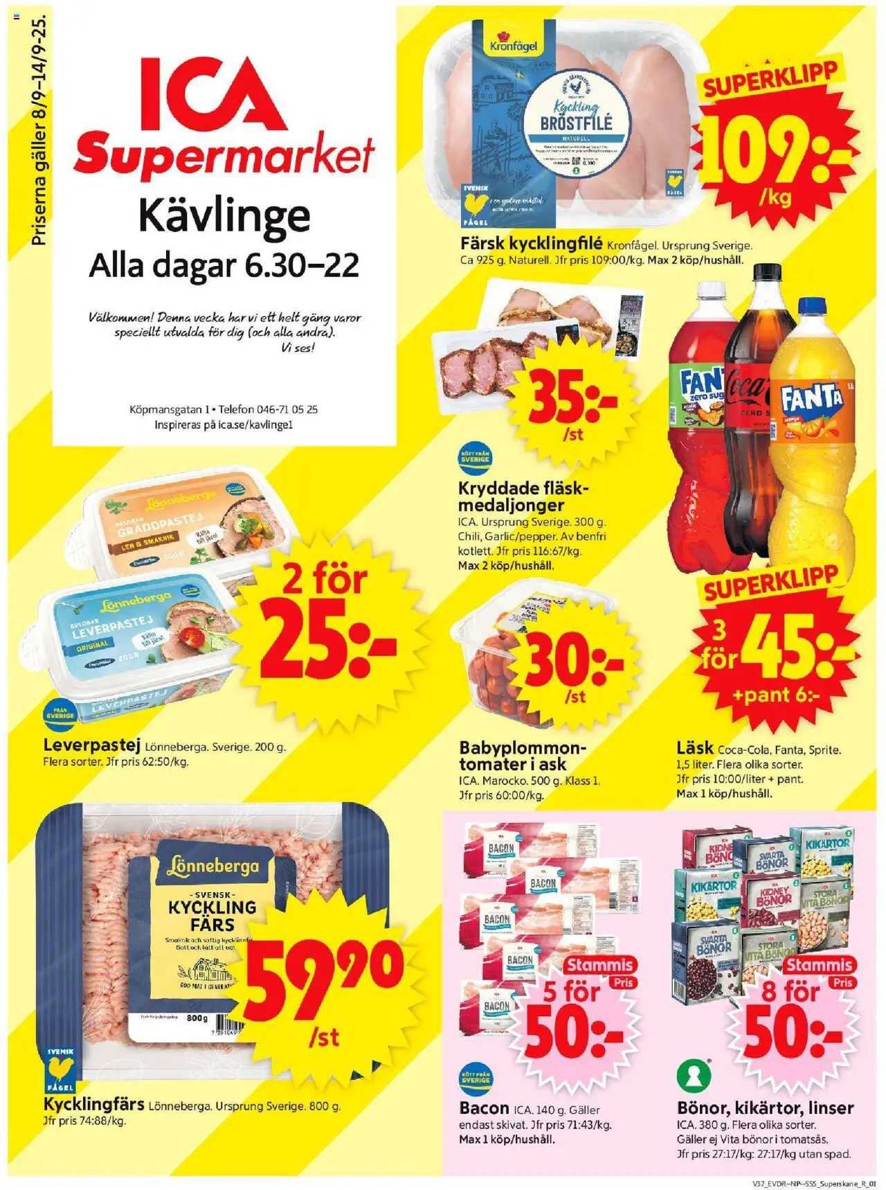 Kävlinge är giltig 08/09 2025 > Veckans Erbjudanden gäller från 08/09/2025 till 14/09/2025 sidnummer 1