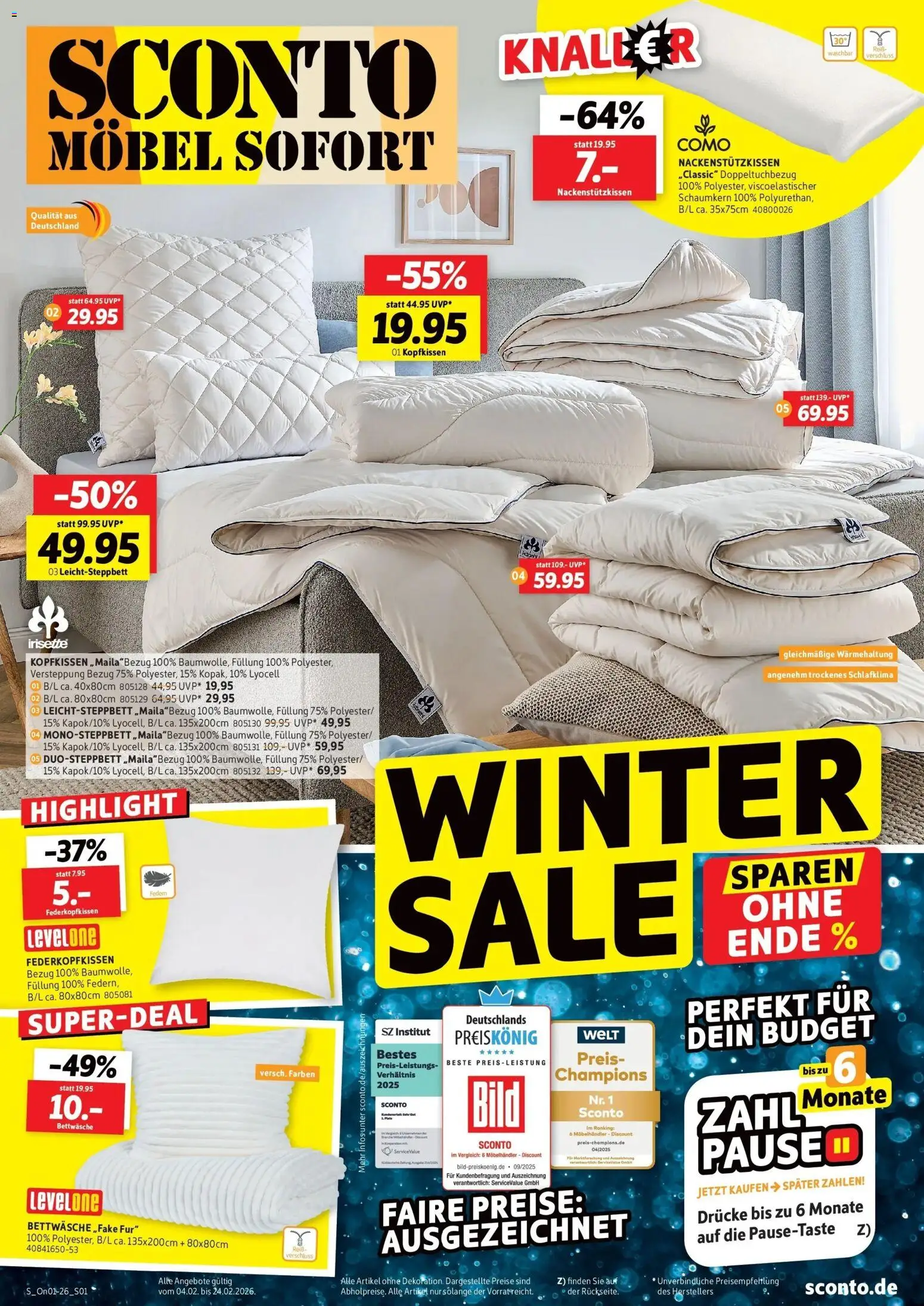 Vorschau von dem Prospekt des Geschäftes Sconto, gültig ab dem 04.02.2026