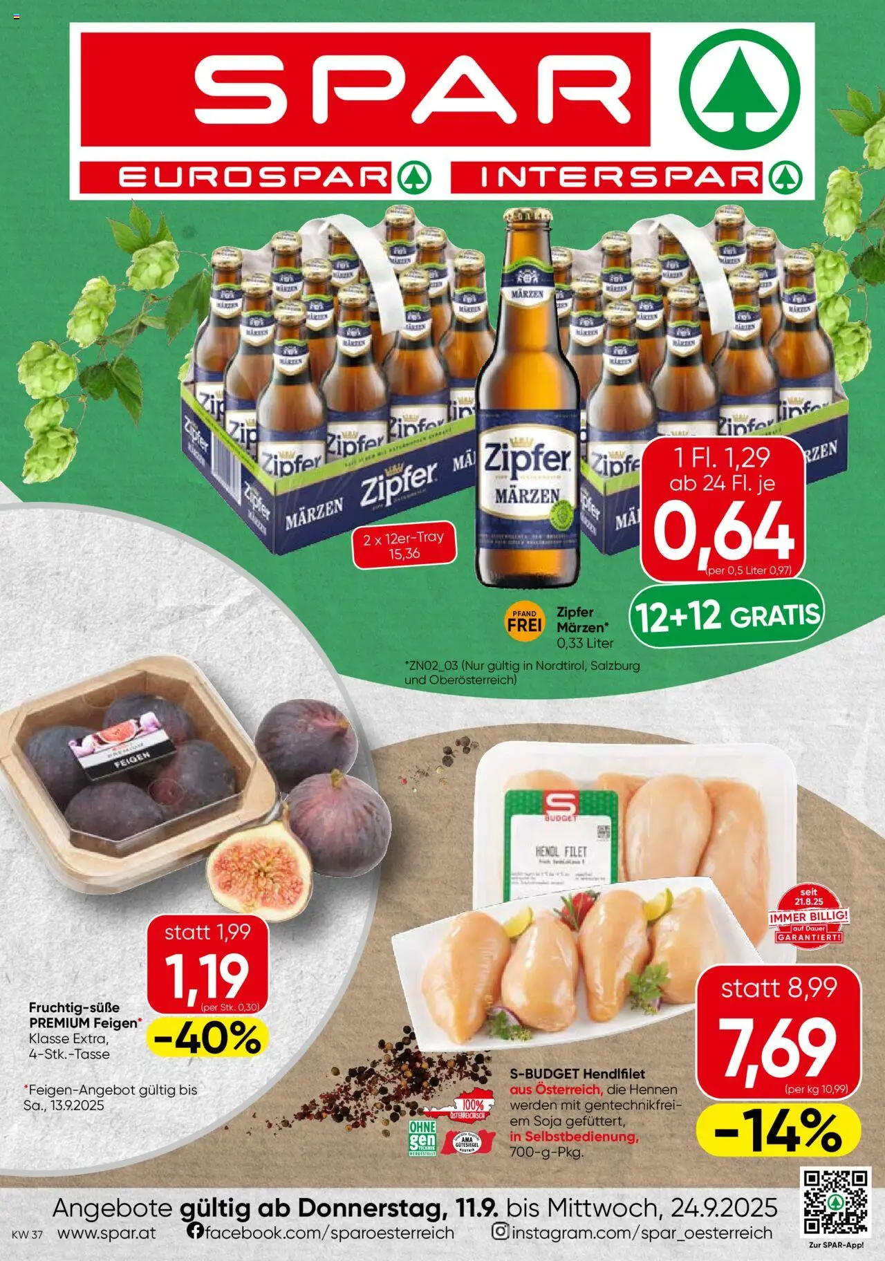  SPAR Flugblatt 11.09.2025 - Prospekt "Salzburg" - Seite 1