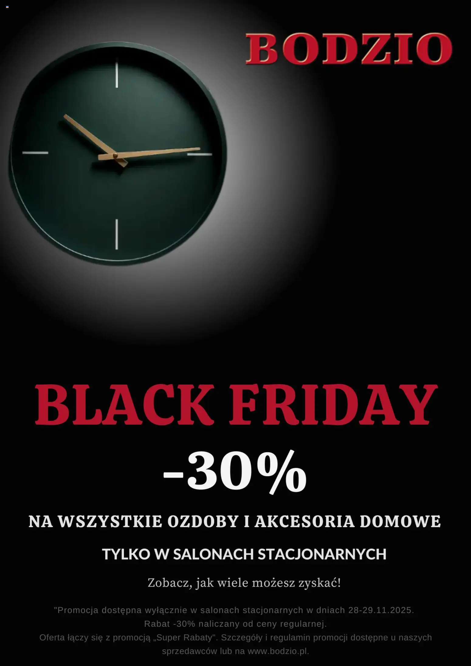 Pogląd gazetki "Black Friday" ze sklepu Bodzio ważnej od 28.11.2025