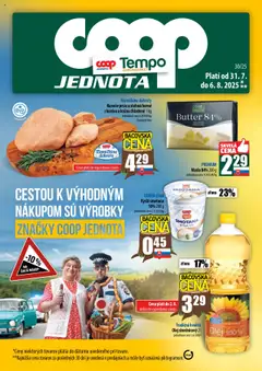 Náhľad COOP Jednota letáku platného od 31.07.2025