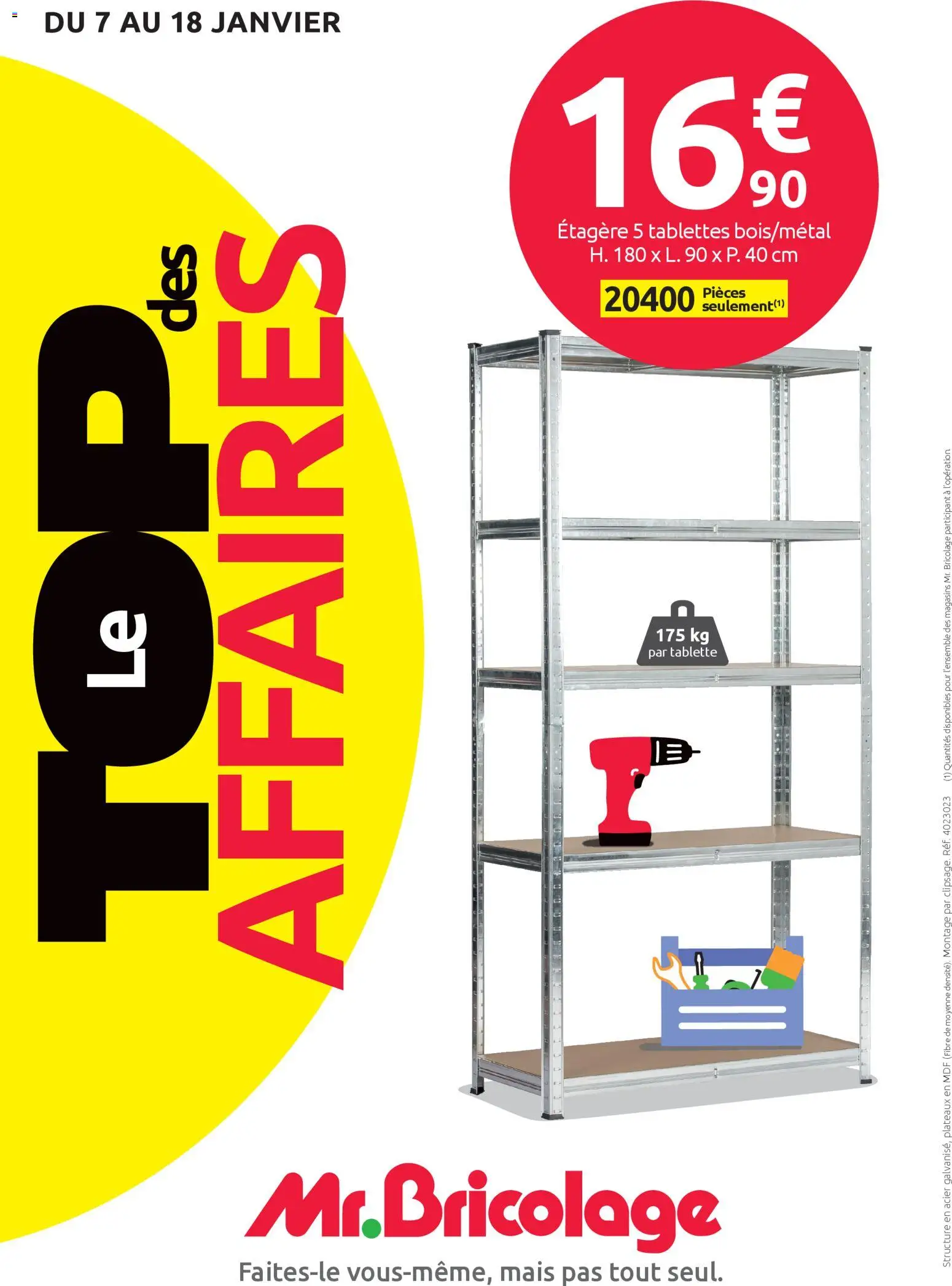 Prévisualisation de Catalogue du magasin Mr. Bricolage formulaire valide 07/01/2026