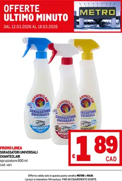 Anteprima dell'opuscolo Metro volantino Offerte ultimo minuto dal negozio Metro valido da 12/03/2026