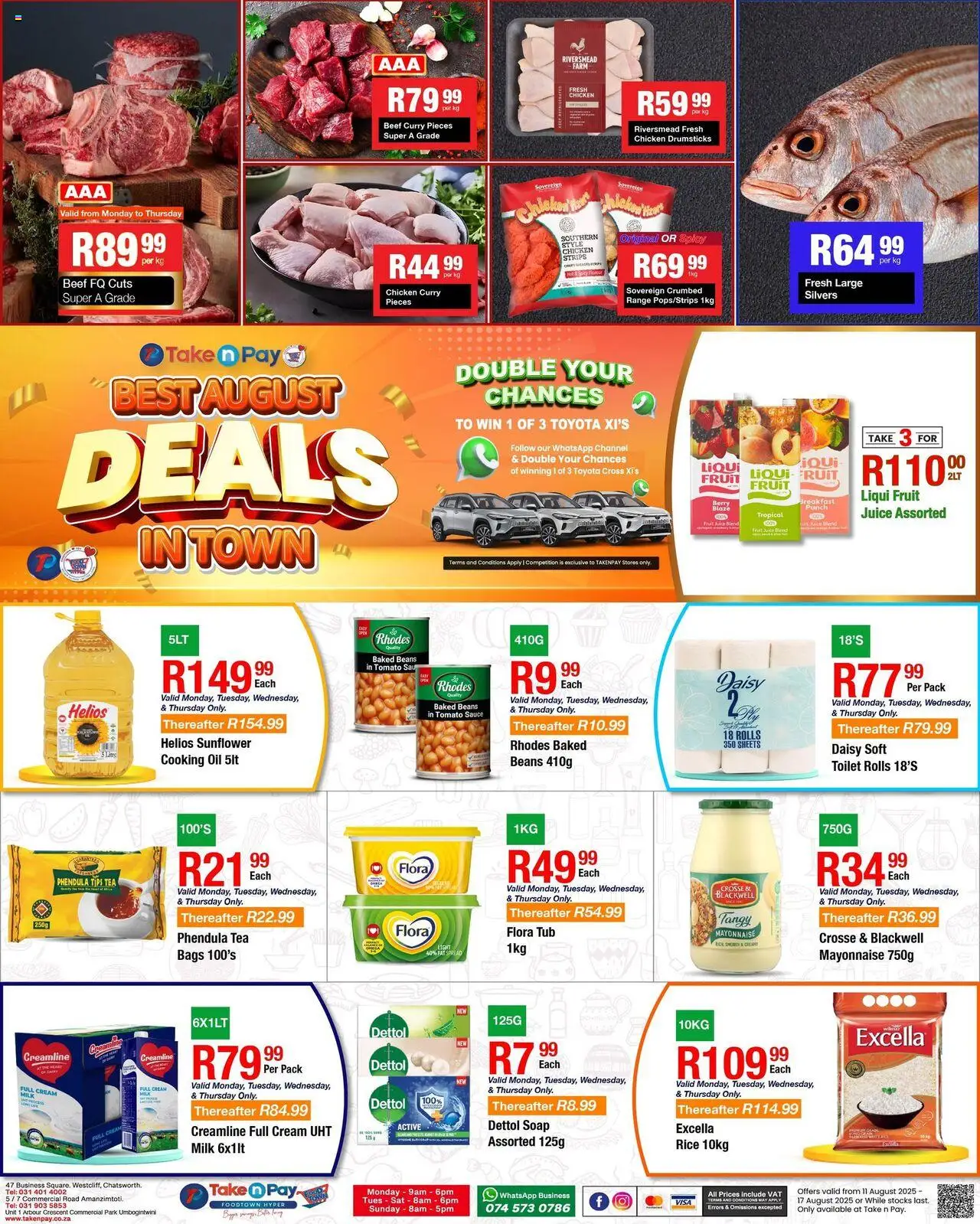 Take n Pay Specials from 11/08 - 17/08/2025 > Promotions