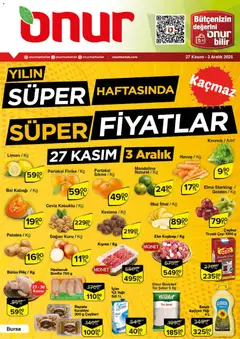 Onur Market Katalog - Bursa 27.11.2025 - Broşürünün önizlemesi