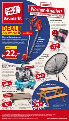 Vorschau von dem Prospekt des Geschäftes Sonderpreis Baumarkt, gültig ab dem 14.03.2026